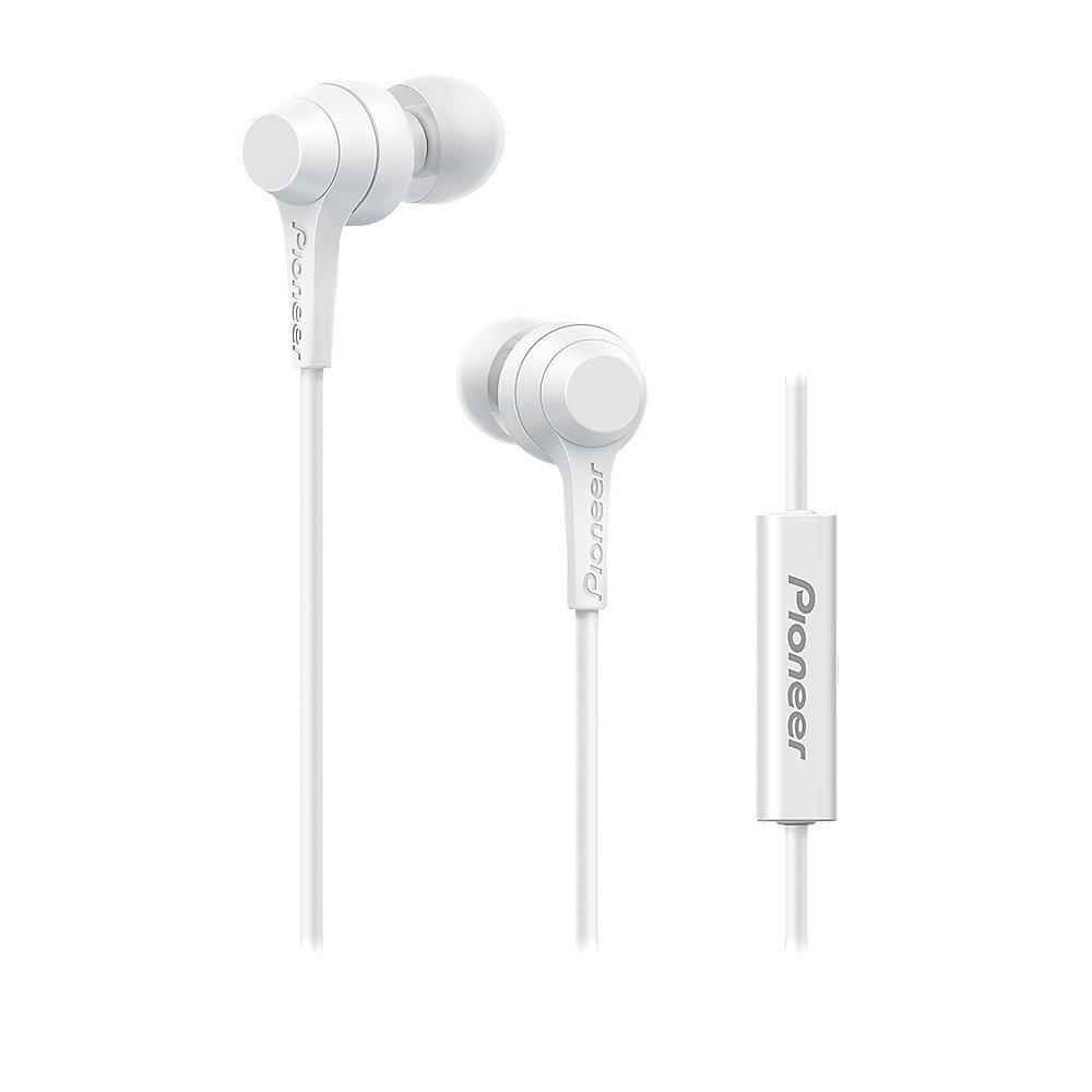 Pioneer SE-C1T(W) In-Ear Kopfhörer mit Mikrofon weiß