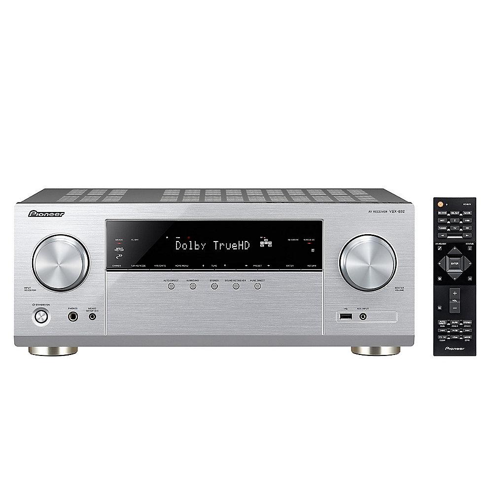 Pioneer VSX-832-S 5.1 AV-Receiver 4K Airplay Bluetooth WiFi HDMI silber