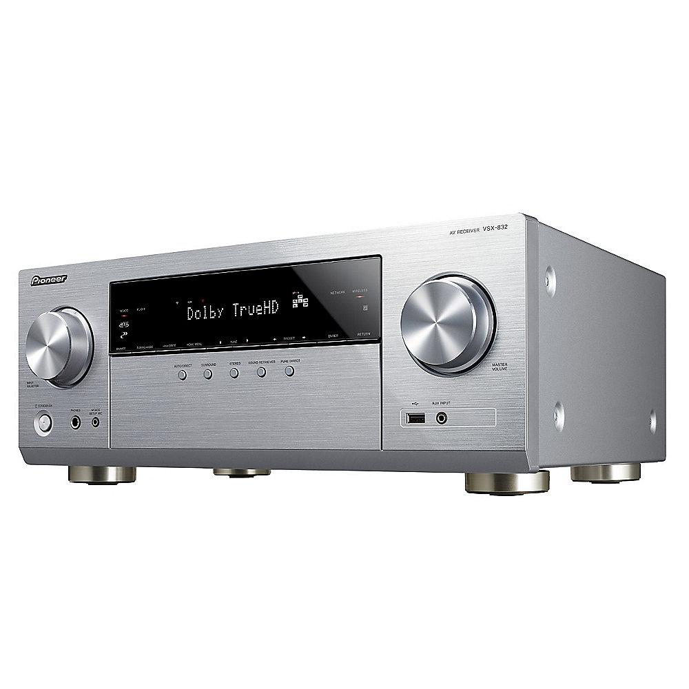 Pioneer VSX-832-S 5.1 AV-Receiver 4K Airplay Bluetooth WiFi HDMI silber