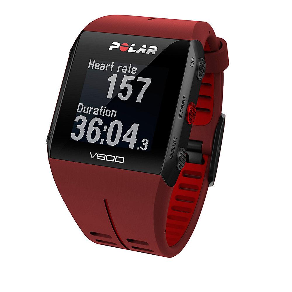 Polar V800 Profi-Multisportuhr mit GPS Rot inkl. H10 Herzfrequenzsensor