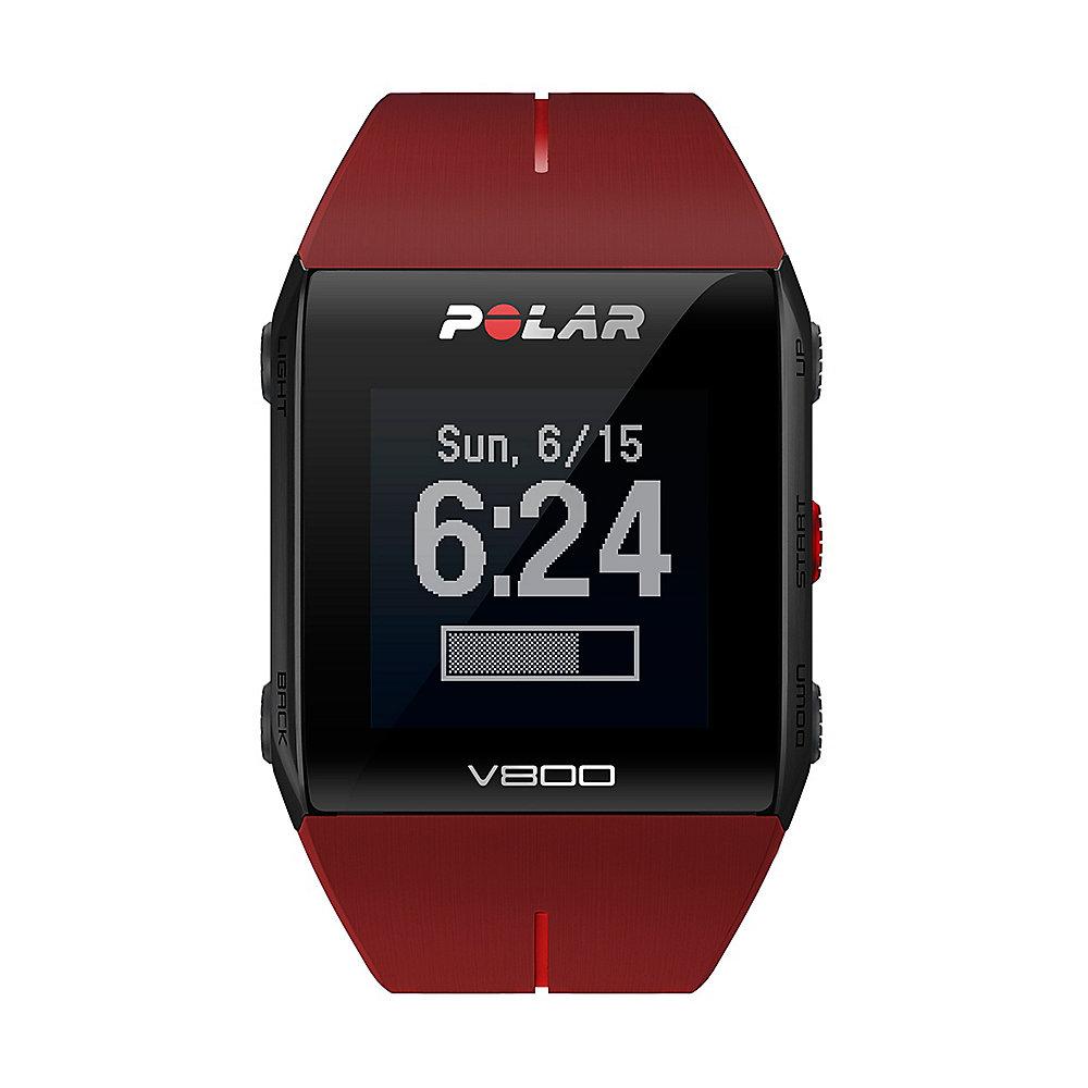 Polar V800 Profi-Multisportuhr mit GPS Rot inkl. H10 Herzfrequenzsensor