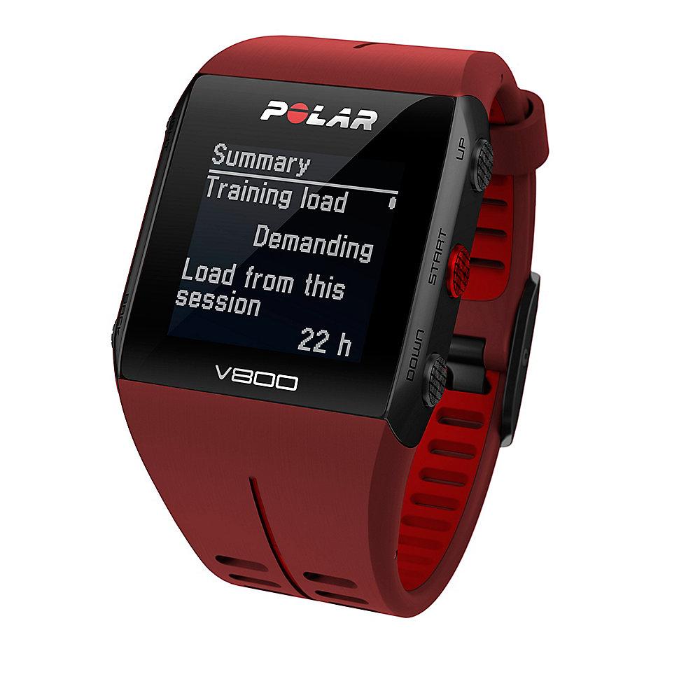 Polar V800 Profi-Multisportuhr mit GPS Rot inkl. H10 Herzfrequenzsensor