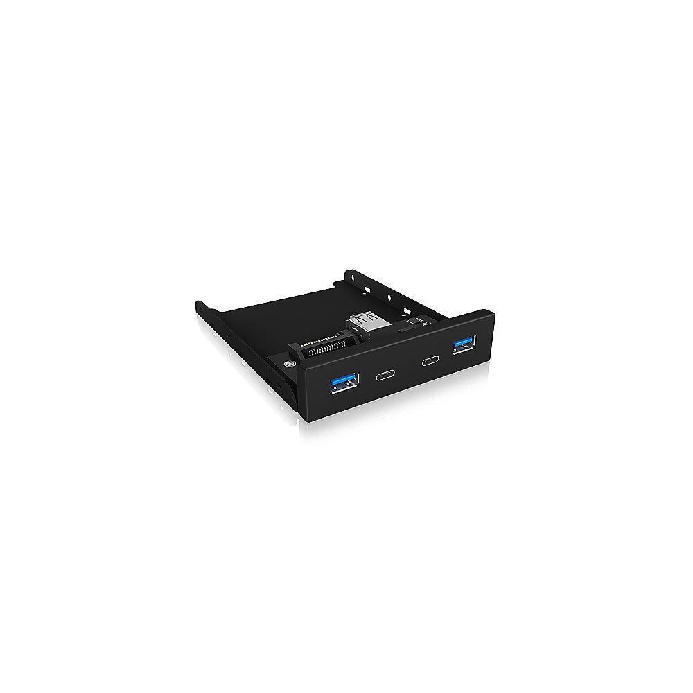 RaidSonic Icy Box IB-HUB1416-i3 Frontpanel mit USB 3.0 Type-C und Type-A Hub