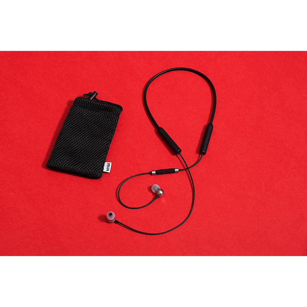 RHA MA390 Wireless In-Ear-Kopfhörer massiv Aluminium Schwarz/Silber, RHA, MA390, Wireless, In-Ear-Kopfhörer, massiv, Aluminium, Schwarz/Silber