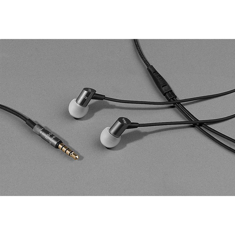 RHA S500u In-Ear-Kopfhörer mit Fernbedienung und Mikrofon schwarz