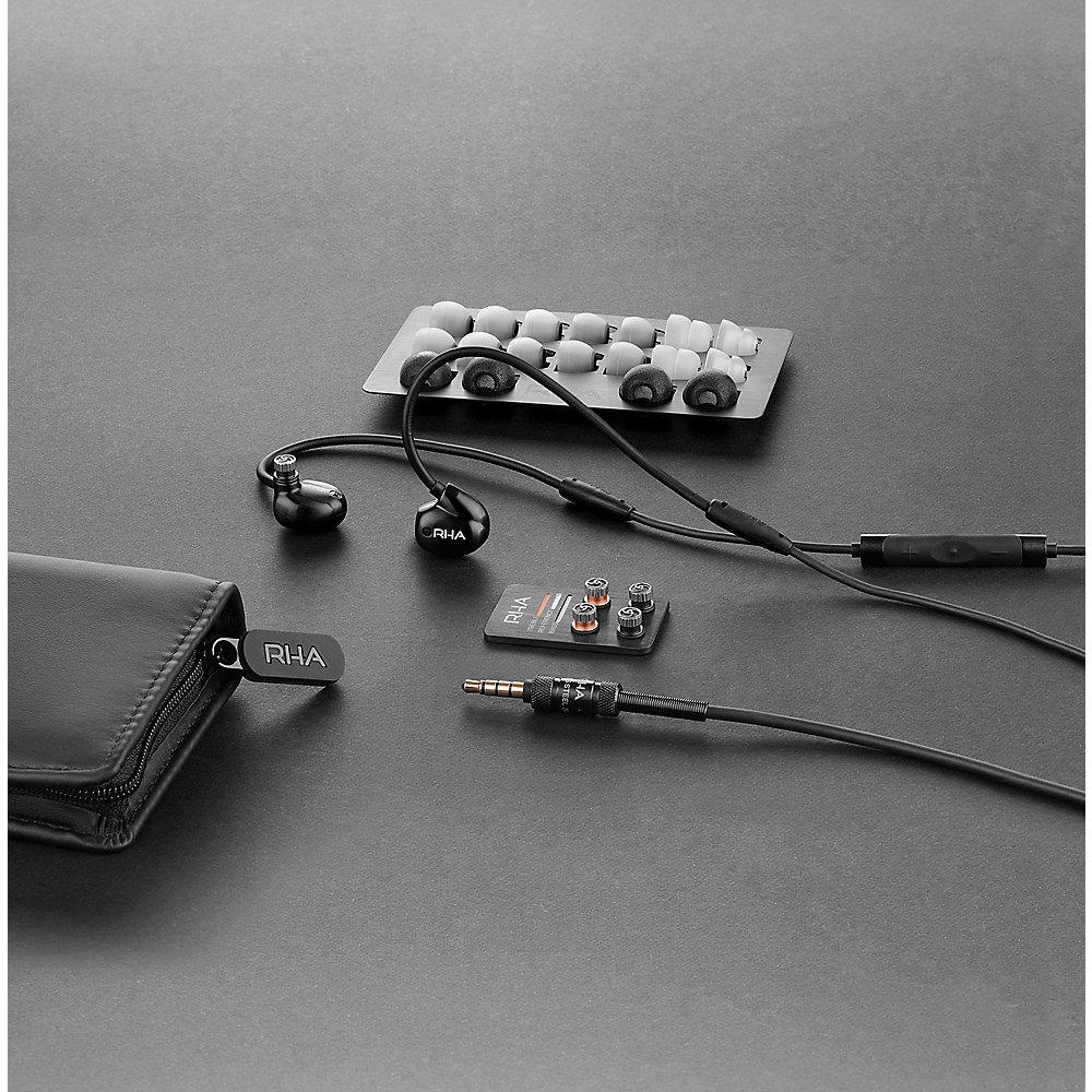 RHA T20i High-Fidelity In-Ear-Kopfhörer DualCoil-Treiber und IOS-Fernb.,schwarz, RHA, T20i, High-Fidelity, In-Ear-Kopfhörer, DualCoil-Treiber, IOS-Fernb.,schwarz