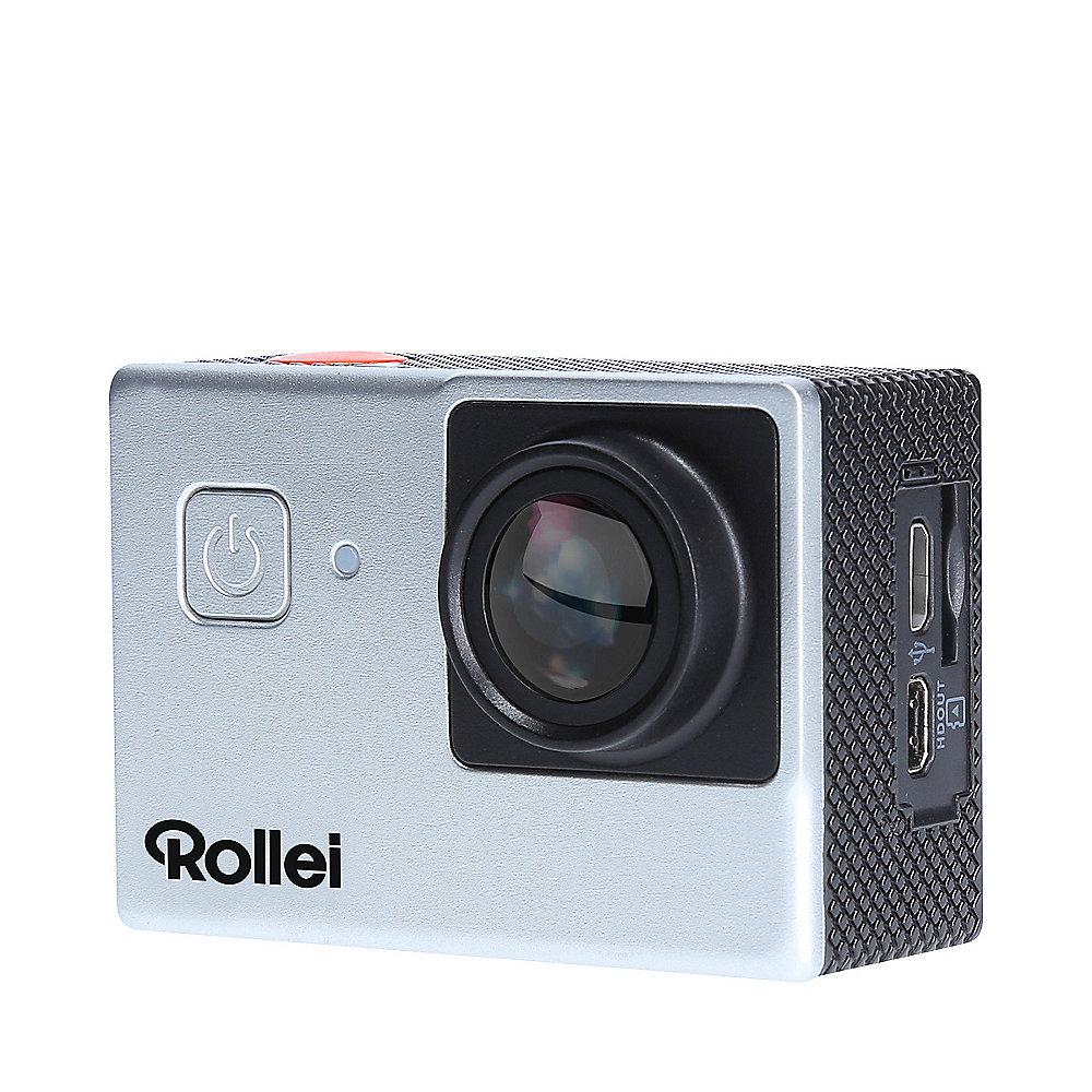 Rollei ActionCam 525 4k Ultra HD Video mit Unterwasserschutz WLAN silber