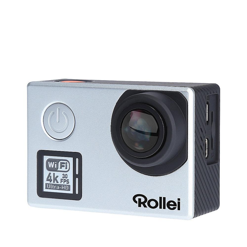 Rollei ActionCam 530 4k Ultra HD Video mit Unterwasserschutz WLAN silber