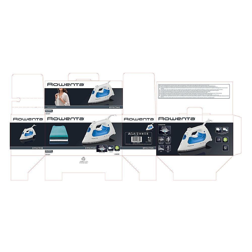 Rowenta DX1251 Effective Dampfbügeleisen 2.100 W weiß/blau