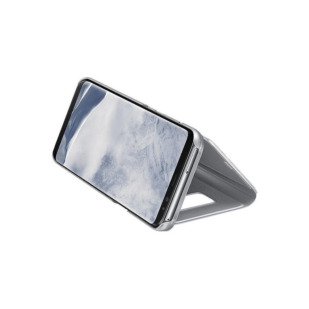 Samsung EF-ZG955 Clear View Standing Cover für Galaxy S8  silber