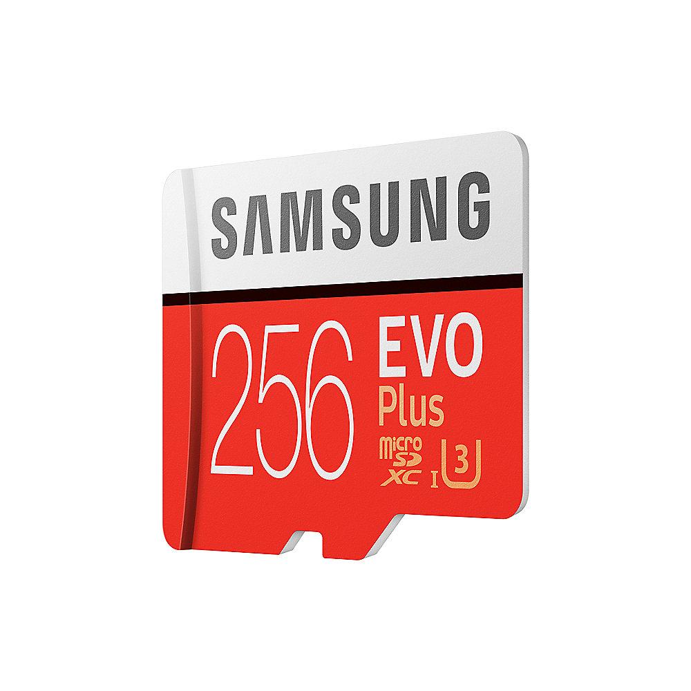 Samsung Evo Plus 256 GB microSDXC Speicherkarte (100 MB/s, Class 10, UHS-I, U3)