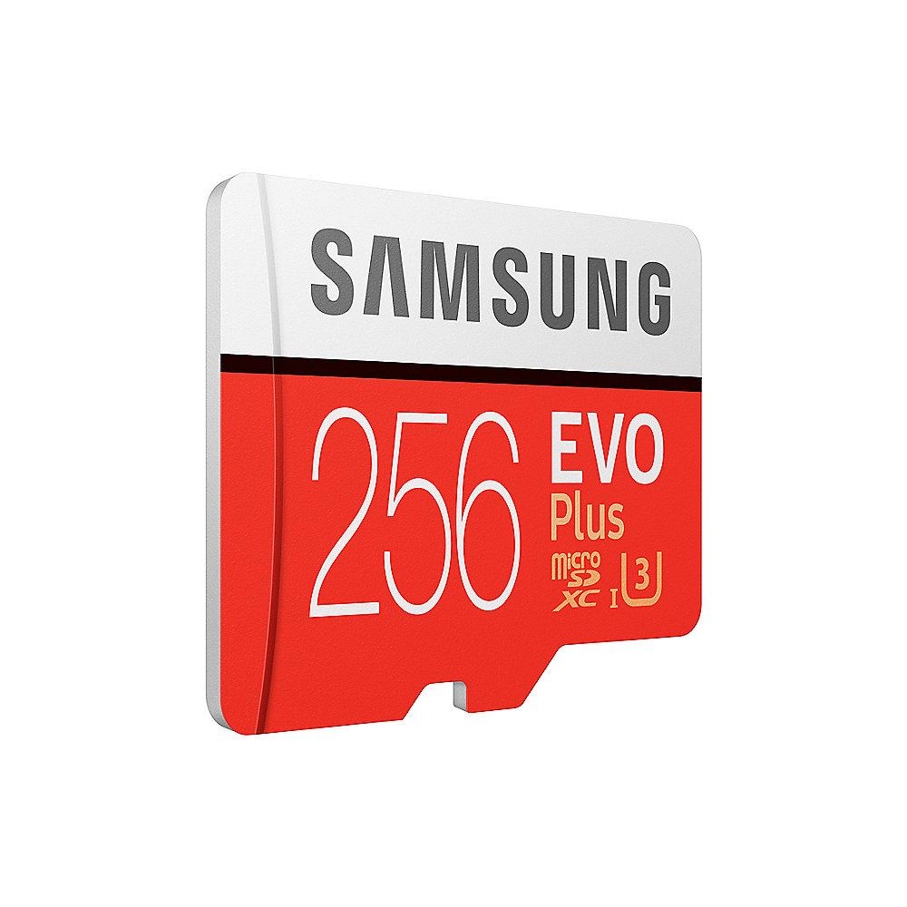 Samsung Evo Plus 256 GB microSDXC Speicherkarte (100 MB/s, Class 10, UHS-I, U3)