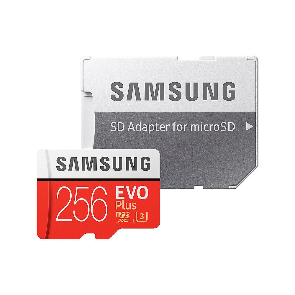 Samsung Evo Plus 256 GB microSDXC Speicherkarte (100 MB/s, Class 10, UHS-I, U3)