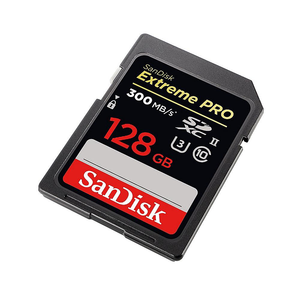 SanDisk Extreme Pro 128 GB SDXC Speicherkarte (300 MB/s, UHS-II, U3)