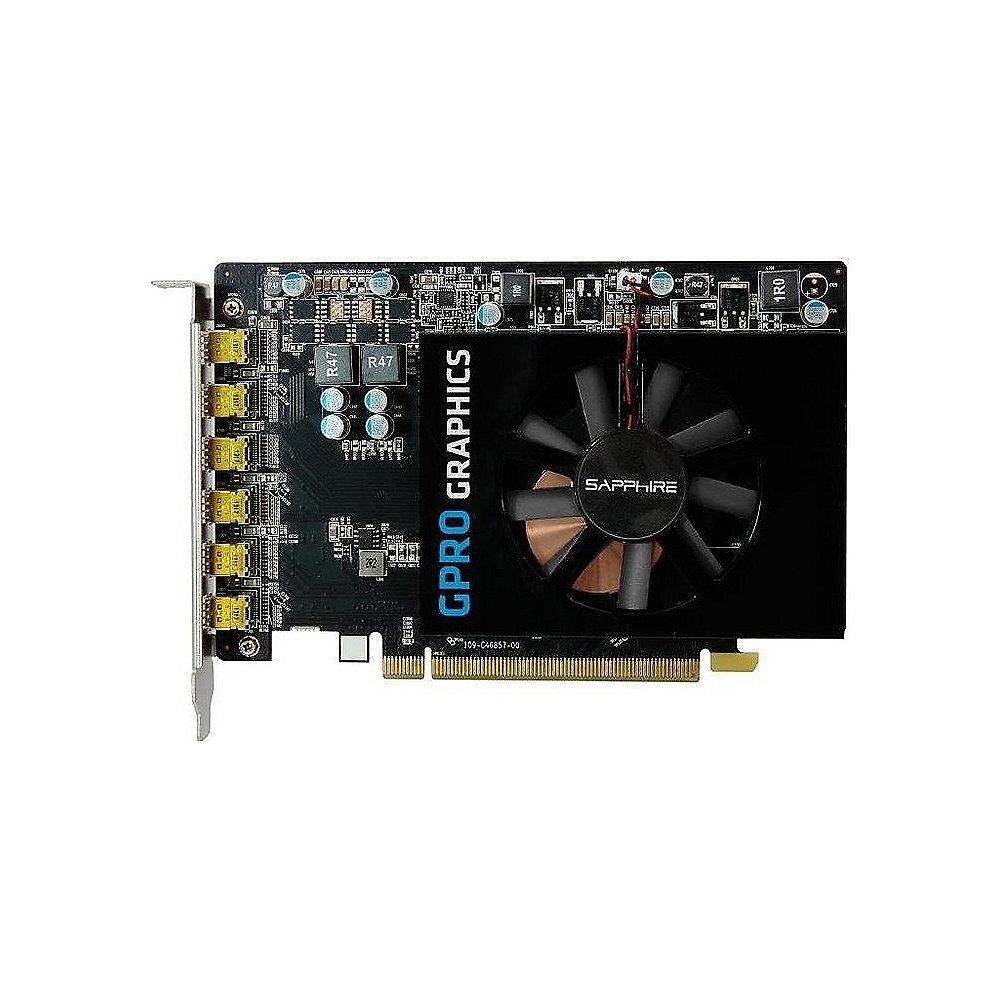 Sapphire AMD GPro 6200 4GB GDDR5 6x MiniDP Grafikkarte (Brown Box)
