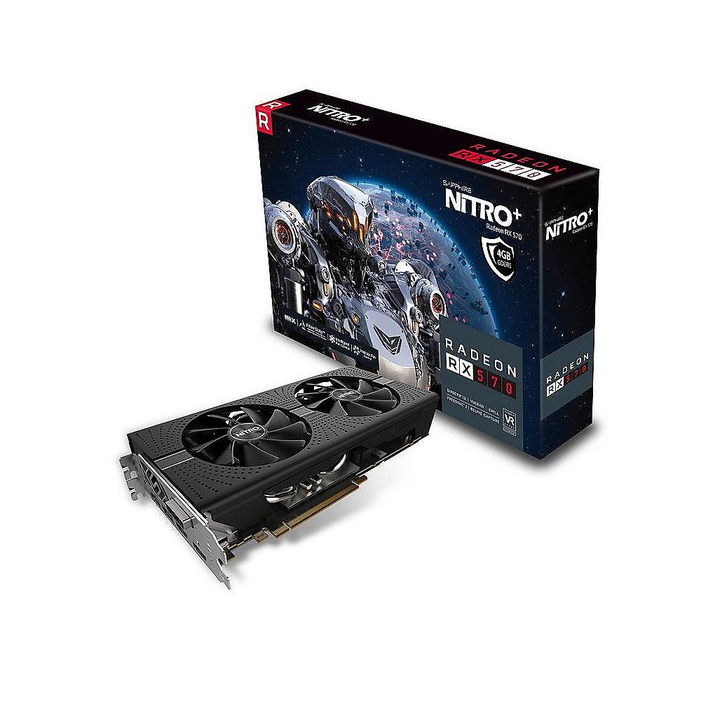 Sapphire AMD Radeon RX 570 Nitro  OC 4GB Grafikkarte 2xHDMI/2xDP/DVI-D