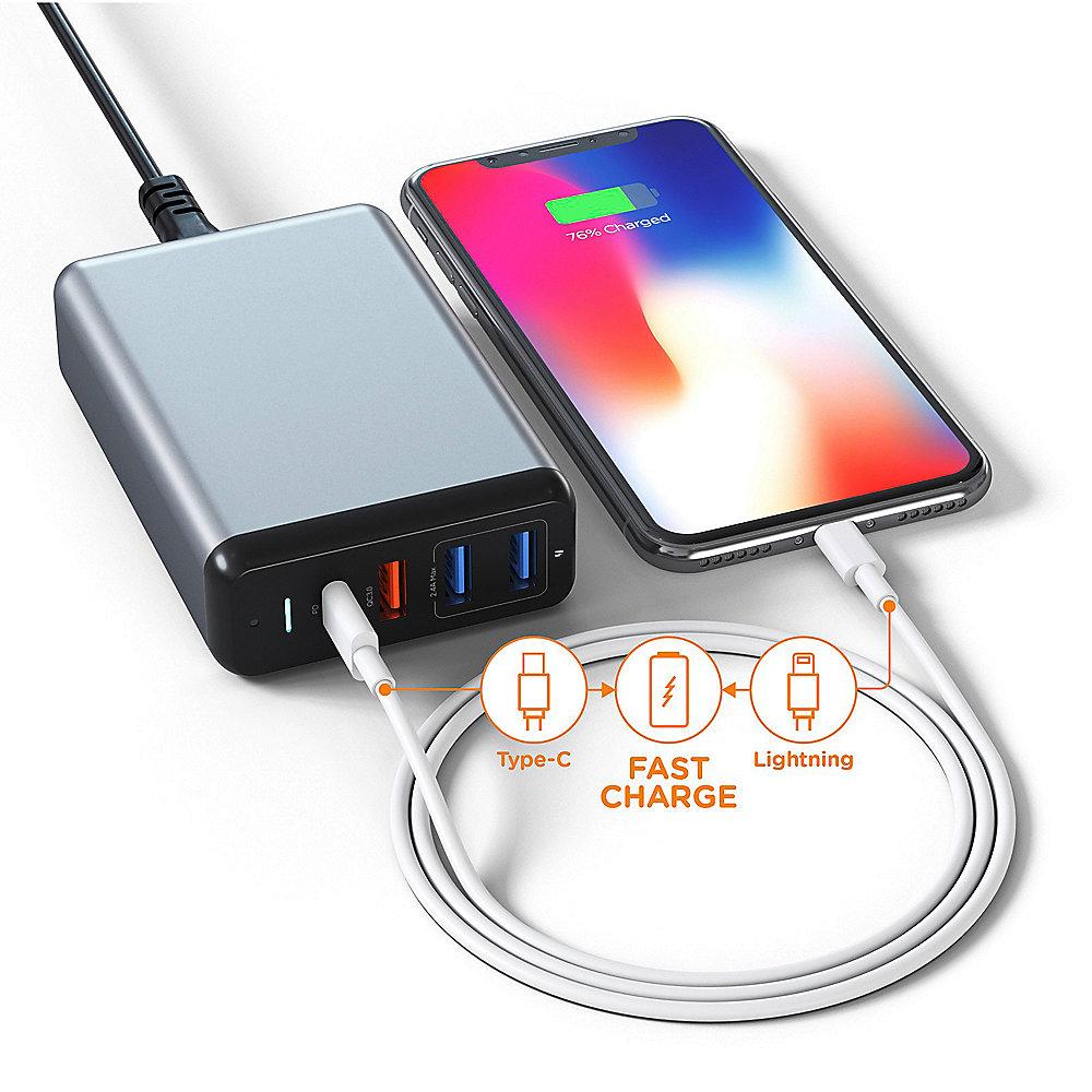 Satechi 75W Multi-Port Travel Charger Space Gray, Satechi, 75W, Multi-Port, Travel, Charger, Space, Gray