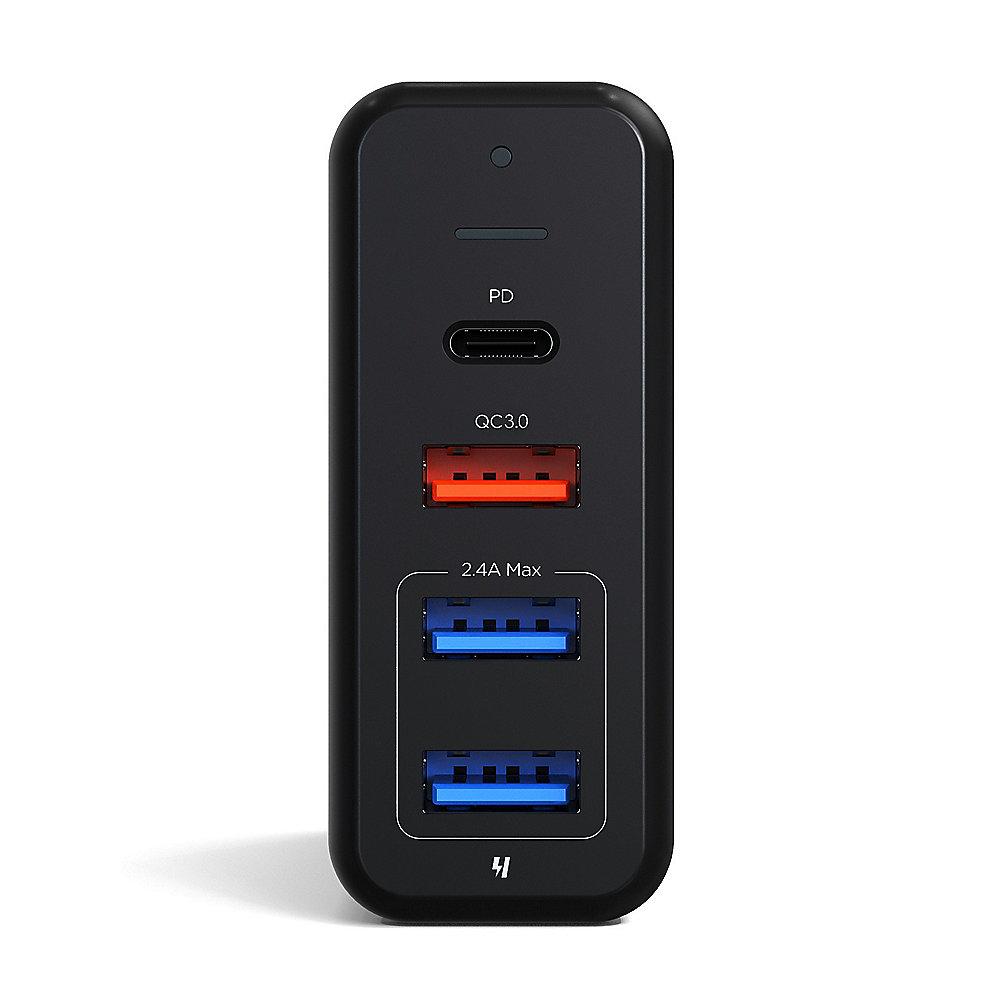 Satechi 75W Multi-Port Travel Charger Space Gray, Satechi, 75W, Multi-Port, Travel, Charger, Space, Gray