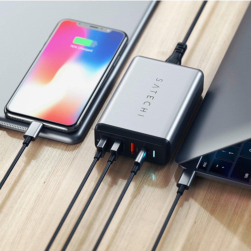 Satechi 75W Multi-Port Travel Charger Space Gray