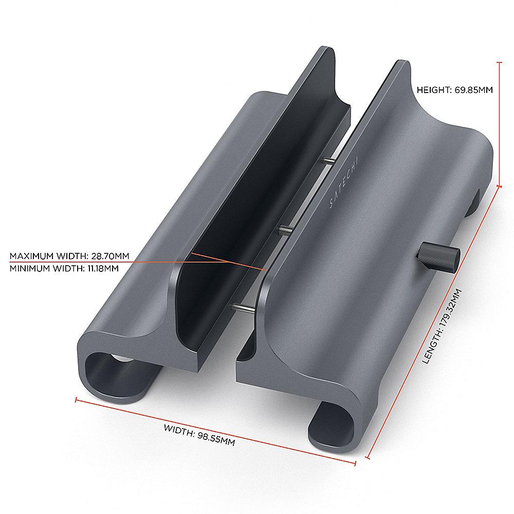 Satechi Aluminum Laptop Stand vertical space gray