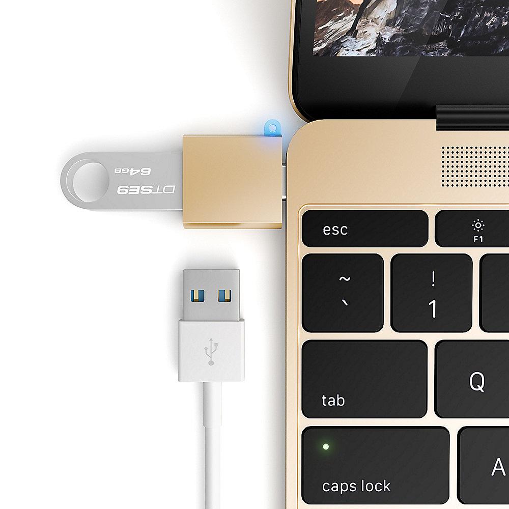 Satechi USB-C Adapter auf USB 3.0 Gold, Satechi, USB-C, Adapter, USB, 3.0, Gold