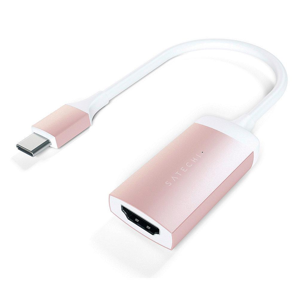 Satechi USB-C auf 4K HDMI Adapter Rose Gold, Satechi, USB-C, 4K, HDMI, Adapter, Rose, Gold