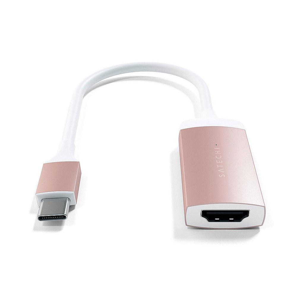 Satechi USB-C auf 4K HDMI Adapter Rose Gold, Satechi, USB-C, 4K, HDMI, Adapter, Rose, Gold