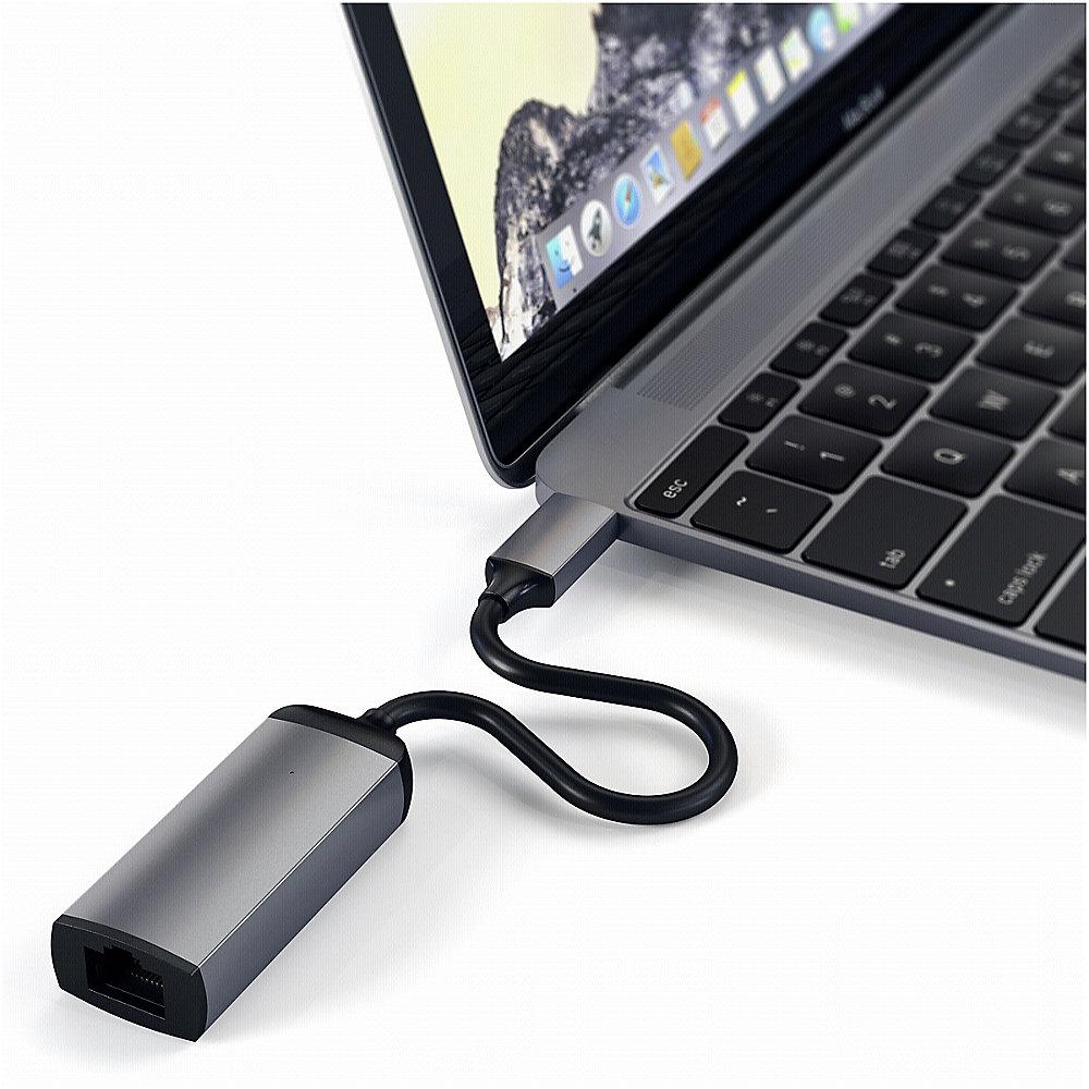 Satechi USB-C auf Ethernet Adapter Space Gray, Satechi, USB-C, Ethernet, Adapter, Space, Gray