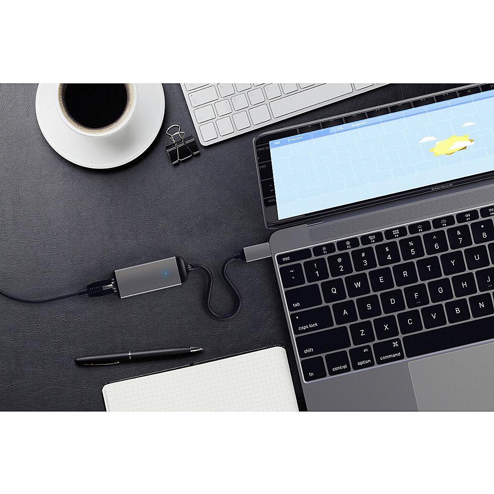 Satechi USB-C auf Ethernet Adapter Space Gray, Satechi, USB-C, Ethernet, Adapter, Space, Gray
