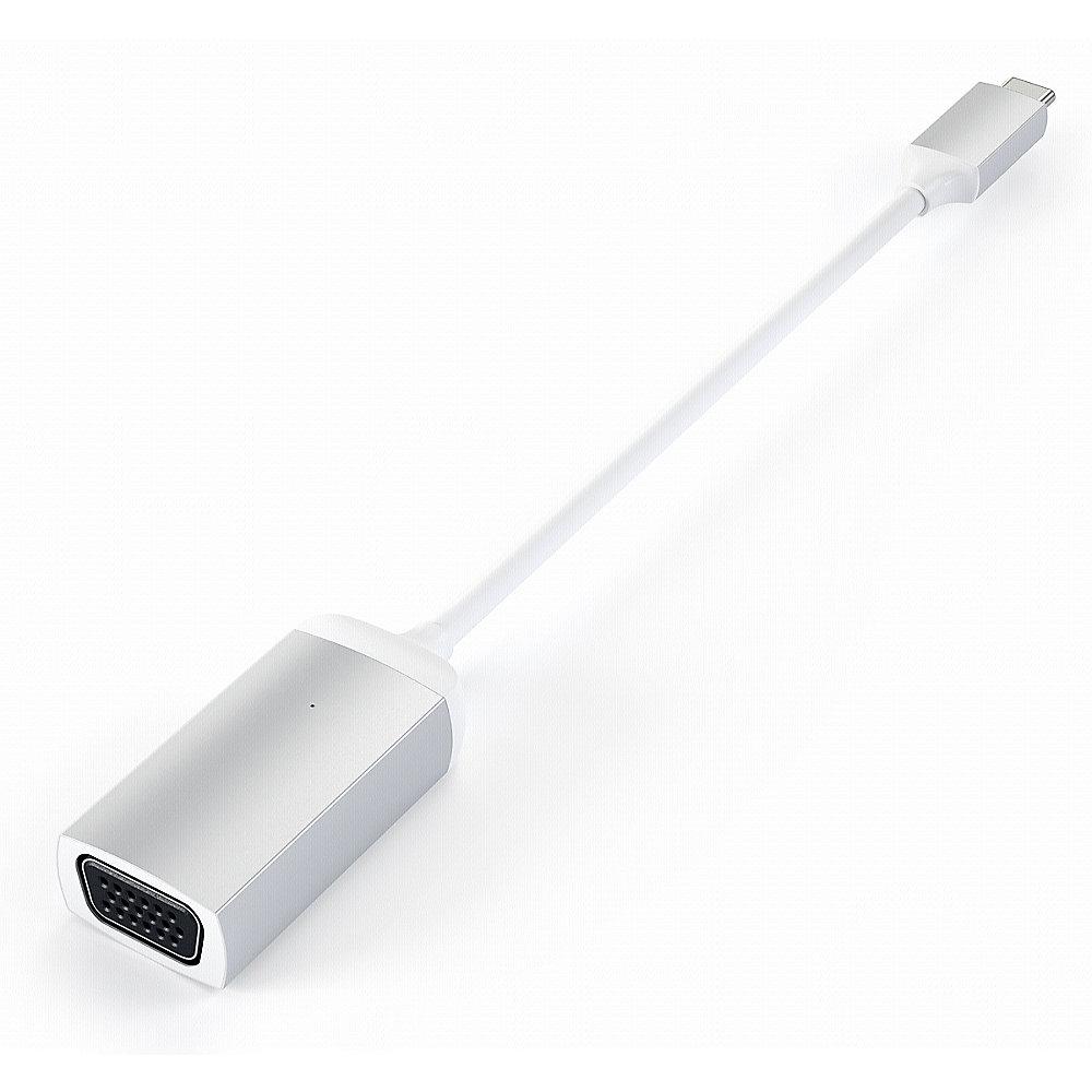 Satechi USB-C auf VGA Adapter Silber, Satechi, USB-C, VGA, Adapter, Silber