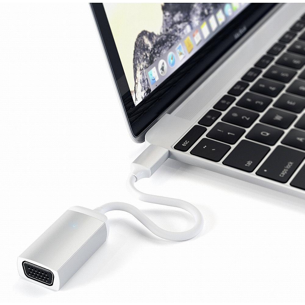 Satechi USB-C auf VGA Adapter Silber, Satechi, USB-C, VGA, Adapter, Silber