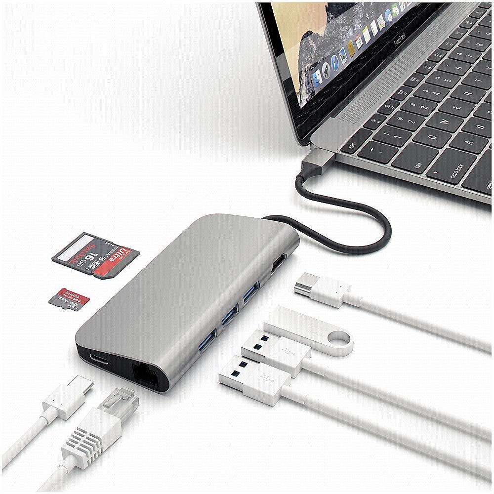 Satechi USB-C Hub Multi-Port Adapter 4K Space Gray, Satechi, USB-C, Hub, Multi-Port, Adapter, 4K, Space, Gray