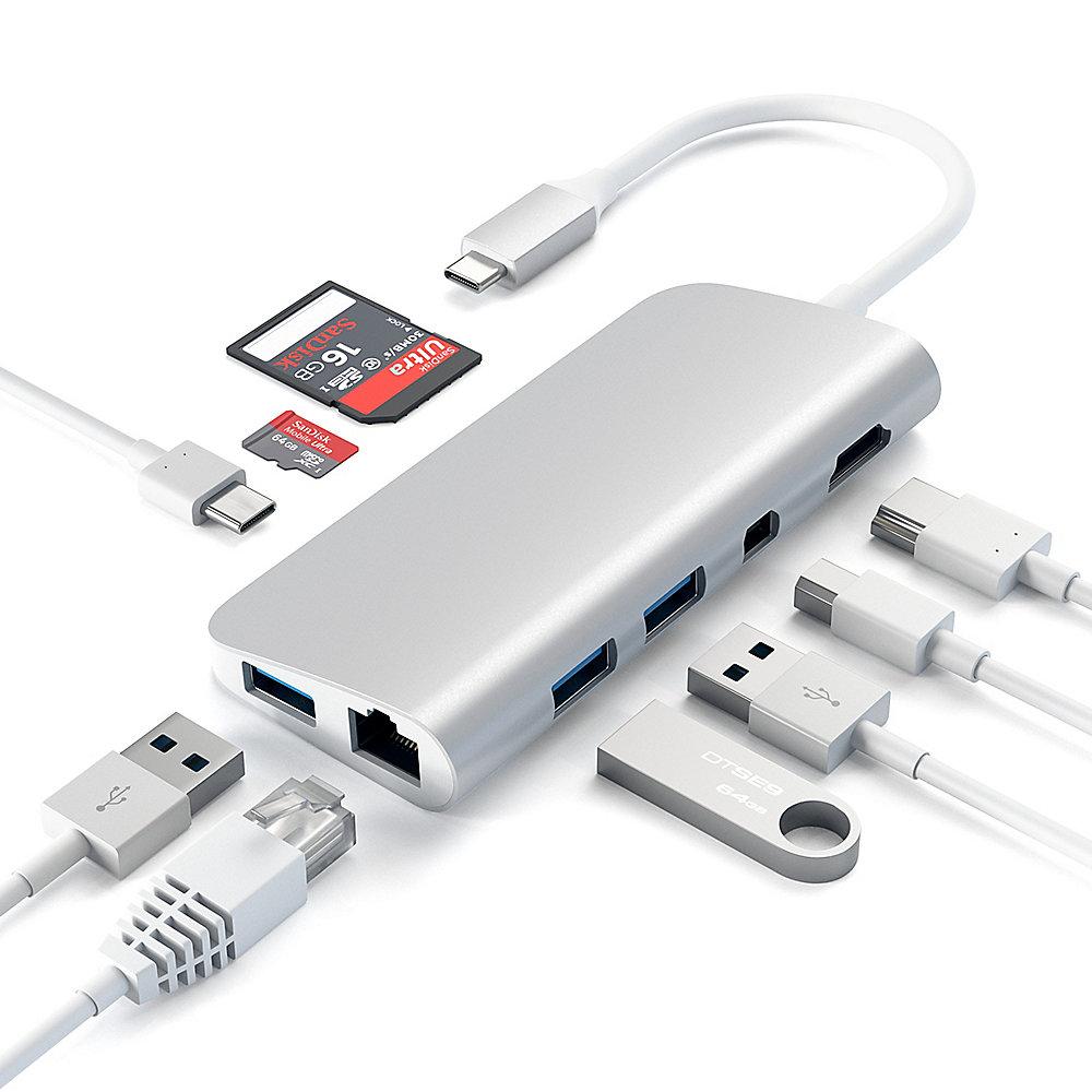 Satechi USB-C Multimedia Adapter Silber, Satechi, USB-C, Multimedia, Adapter, Silber