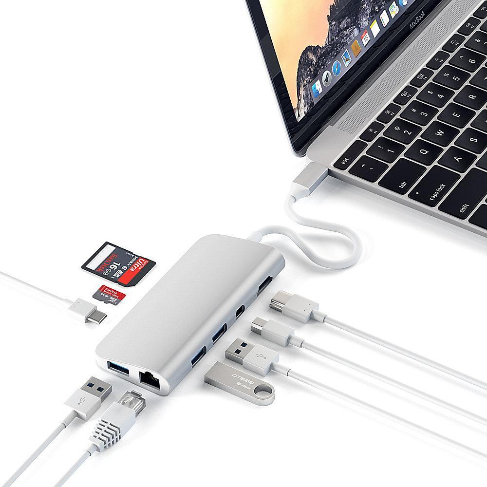 Satechi USB-C Multimedia Adapter Silber, Satechi, USB-C, Multimedia, Adapter, Silber