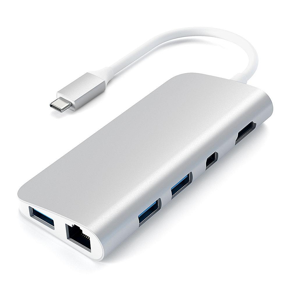 Satechi USB-C Multimedia Adapter Silber, Satechi, USB-C, Multimedia, Adapter, Silber