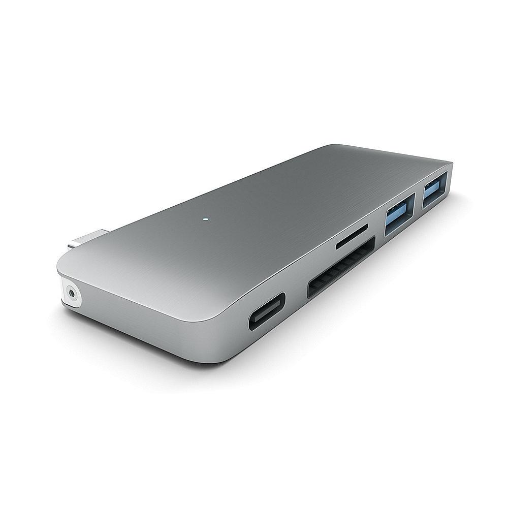 Satechi USB-C Passthrough Hub Space Gray für Macbook 12