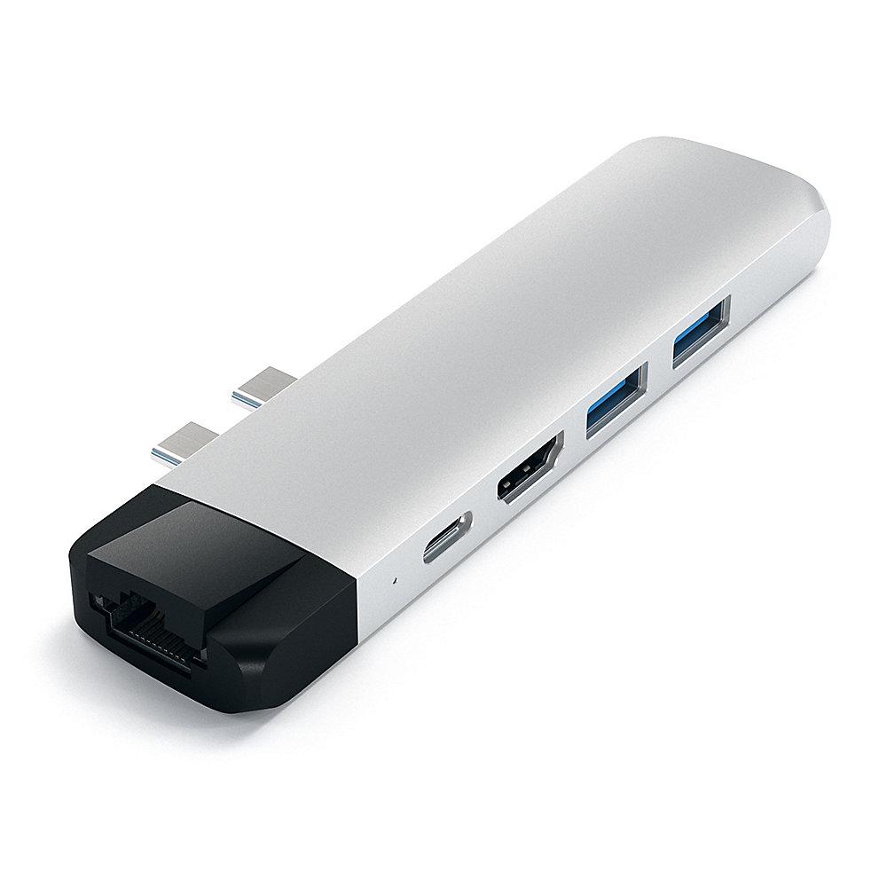 Satechi USB-C Pro Hub Multi-Port Adapter 4K HDMI & Ethernet Silber