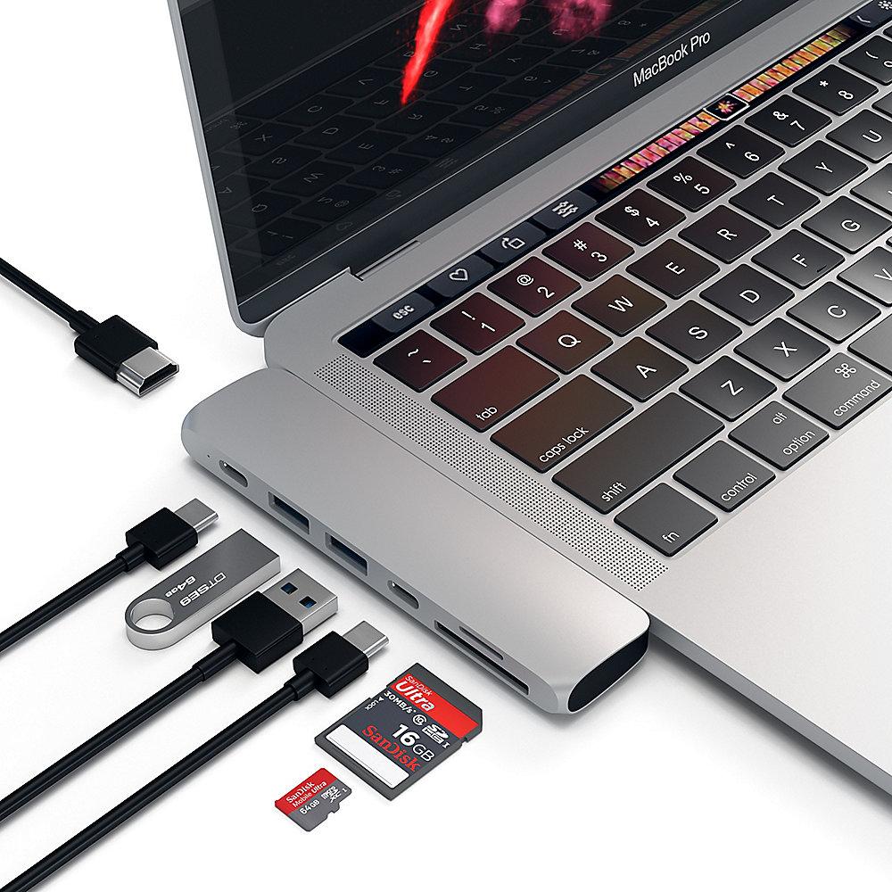 Satechi USB-C Pro Hub Multi-Port Adapter 4K HDMI silber, Satechi, USB-C, Pro, Hub, Multi-Port, Adapter, 4K, HDMI, silber