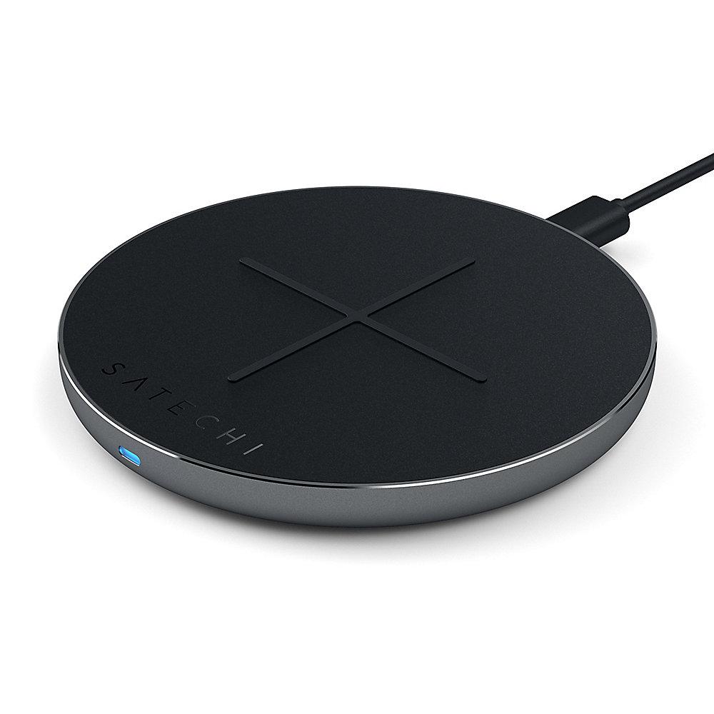 Satechi Wireless Fast-Charging Pad V2 Space Gray, Satechi, Wireless, Fast-Charging, Pad, V2, Space, Gray