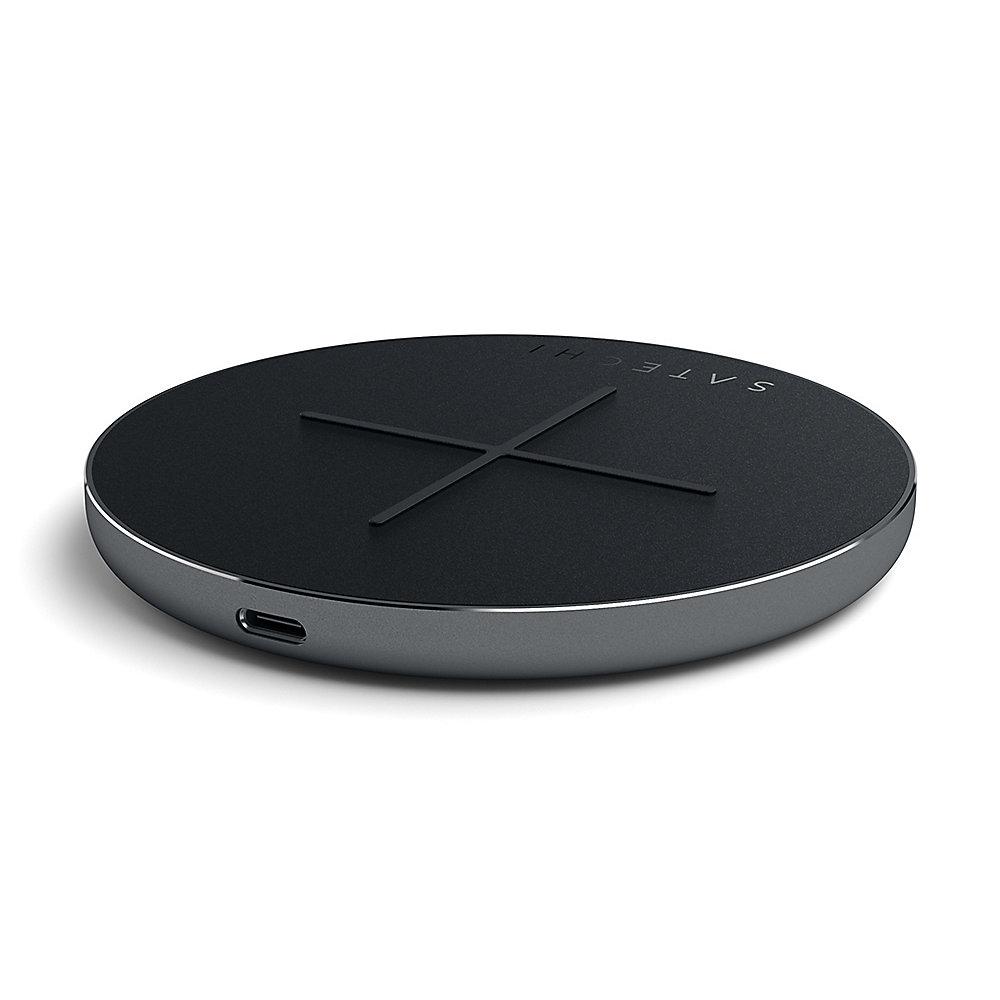 Satechi Wireless Fast-Charging Pad V2 Space Gray, Satechi, Wireless, Fast-Charging, Pad, V2, Space, Gray