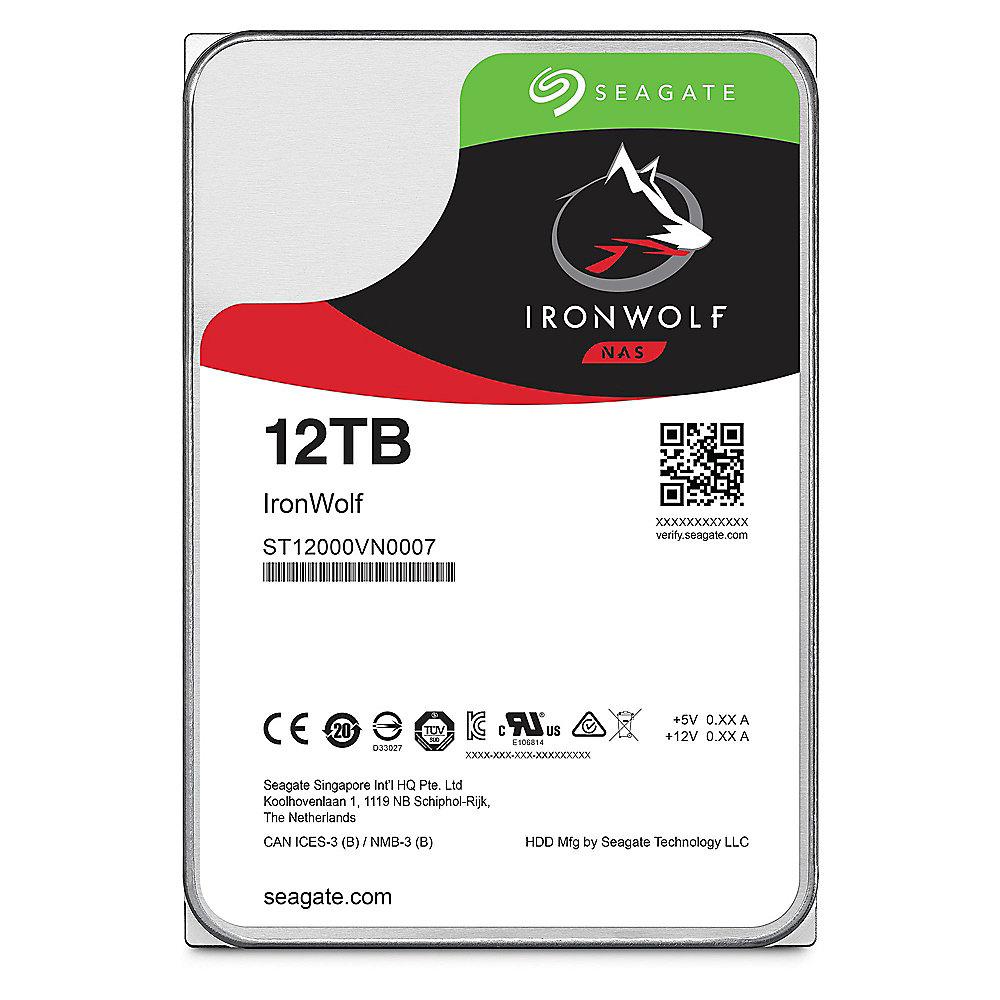 Seagate IronWolf NAS HDD ST12000VN0007 - 12TB 3.5zoll SATA600   2 Jahre Rescue
