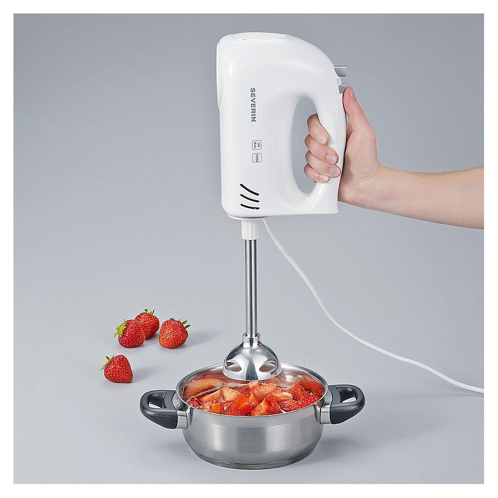 Severin HM 3822 Handmixer mit Stabmixer-Aufsatz Weiß, Severin, HM, 3822, Handmixer, Stabmixer-Aufsatz, Weiß