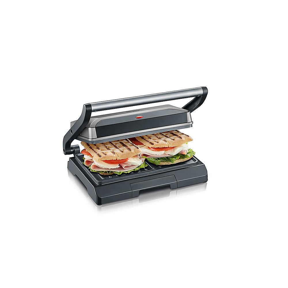 Severin KG 2394 Kompakt-Multitgrill grau-metallic/schwarz