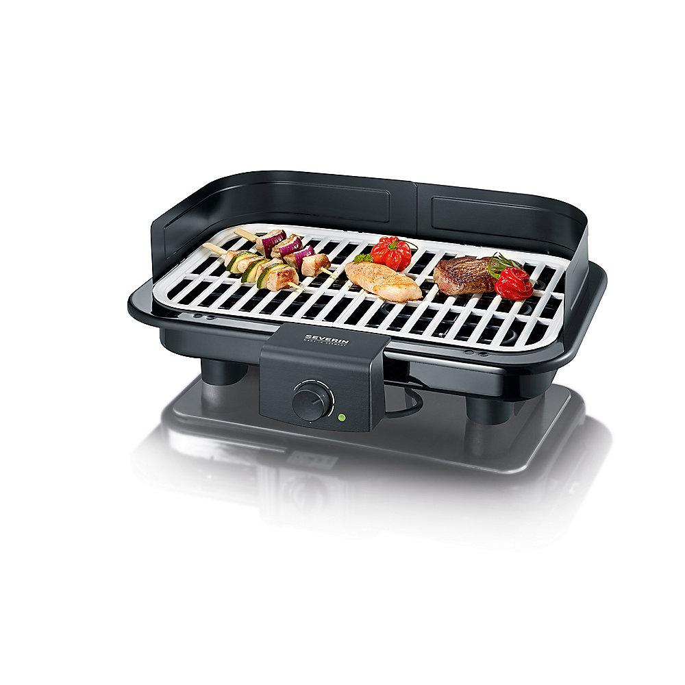 Severin PG 8530 Barbecue-Grill mit Keramikgussplatte schwarz