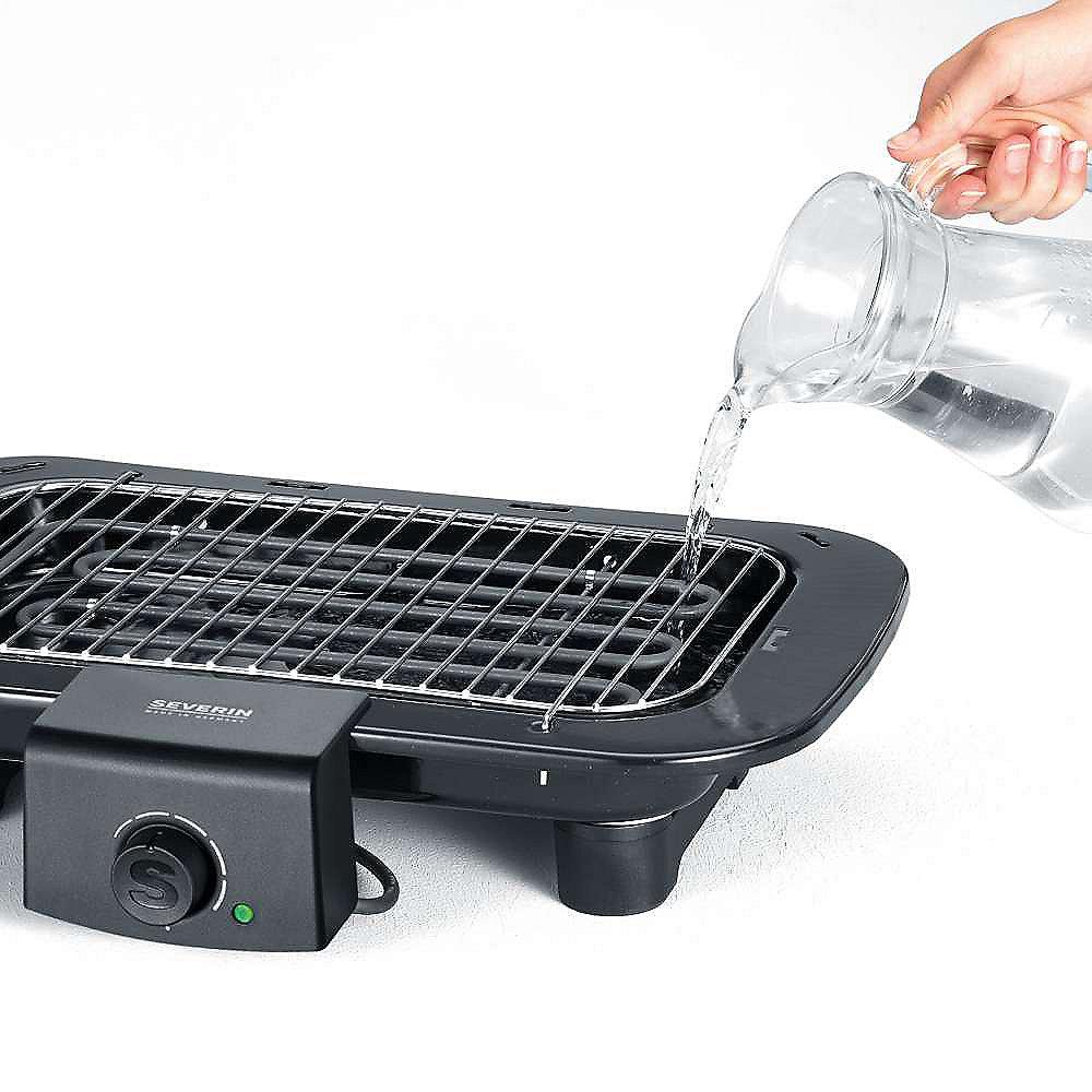 Severin PG 8544 Standgrill mit Windschutz und Ablagerost, schwarz