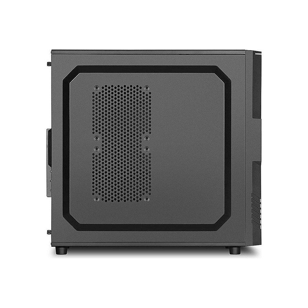 Sharkoon T3-V Midi-Tower ATX Gehäuse schwarz, 1x120 mm Lüfter (Blaue LED) USB3.0, Sharkoon, T3-V, Midi-Tower, ATX, Gehäuse, schwarz, 1x120, mm, Lüfter, Blaue, LED, USB3.0