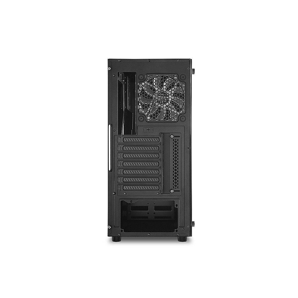 Sharkoon TG5 Midi-Tower ATX Gaming Gehäuse Grüne LED, Seitenfenster