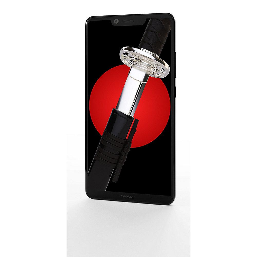 SHARP D10 black 4/64 GB Dual-SIM Android 8 Smartphone mit Dual-Kamera
