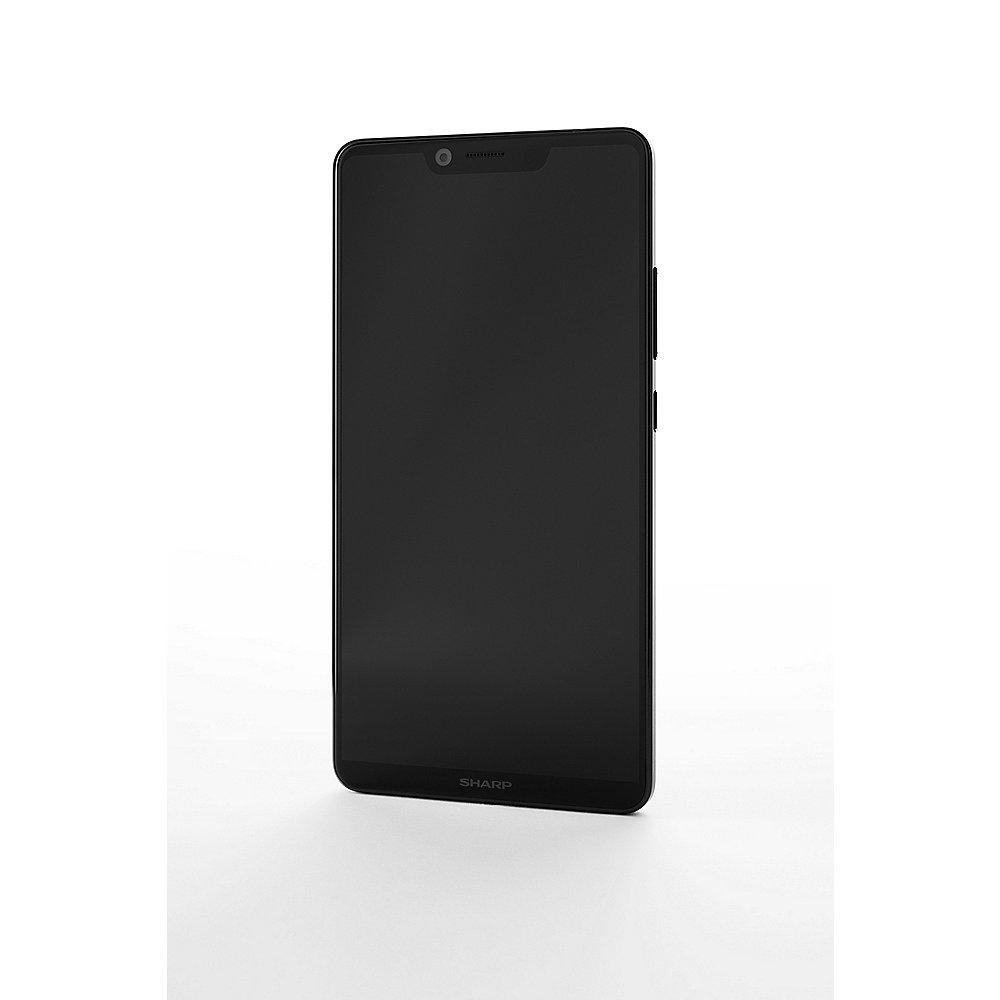 SHARP D10 black 4/64 GB Dual-SIM Android 8 Smartphone mit Dual-Kamera, SHARP, D10, black, 4/64, GB, Dual-SIM, Android, 8, Smartphone, Dual-Kamera