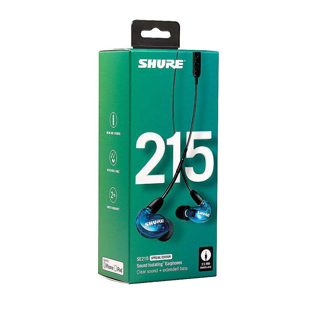 Shure SE215 Sound Isolating Ohrhörer, blau